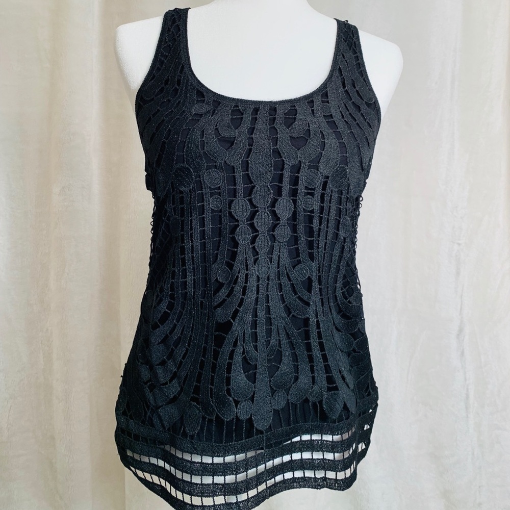 Knitted black tank